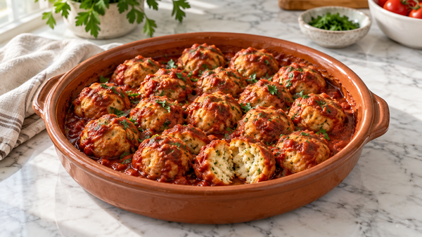 Polpette di pane al sugo: morbide, senza frittura