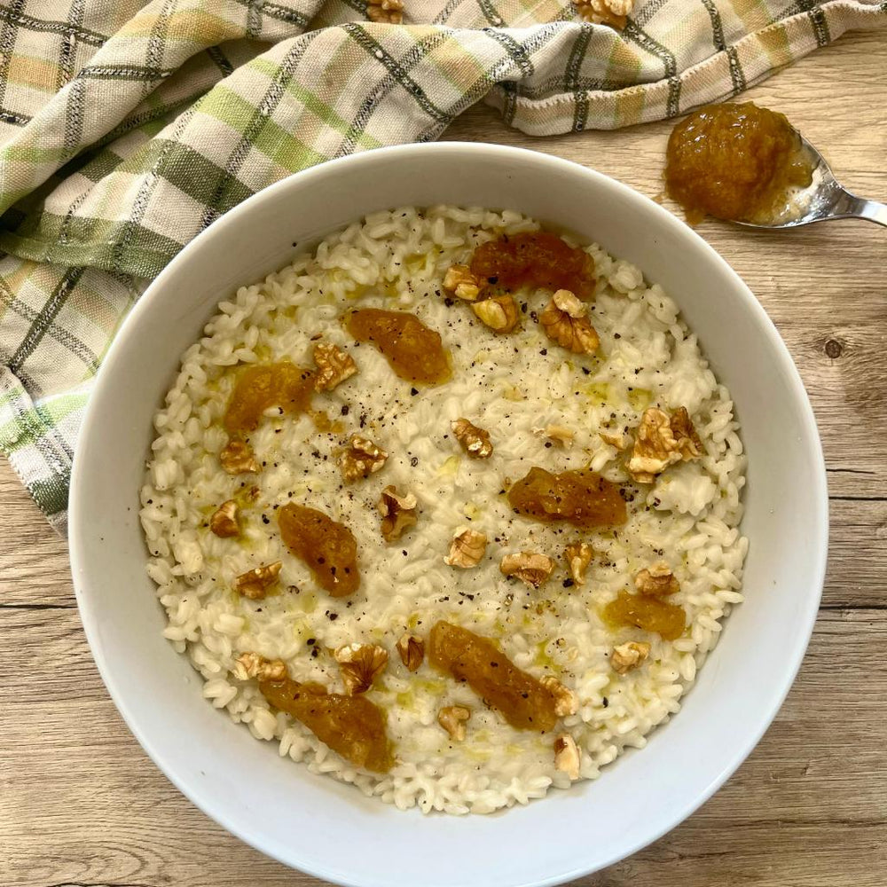 Risotto al gorgonzola e confettura extra di fichi