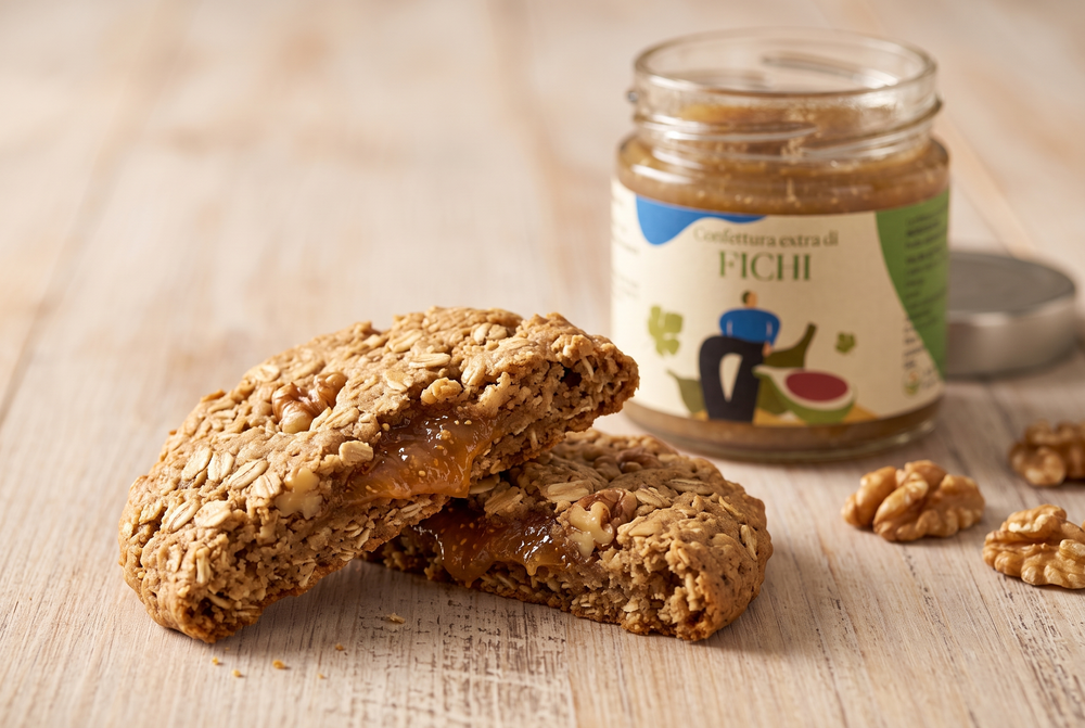 Cookies integrali ai fichi e noci