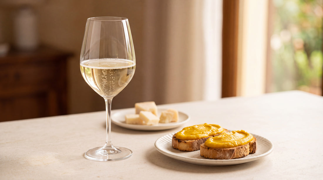 Alta Langa brut: formaggi e crostini alla zucca con crema di zucca Minnelea