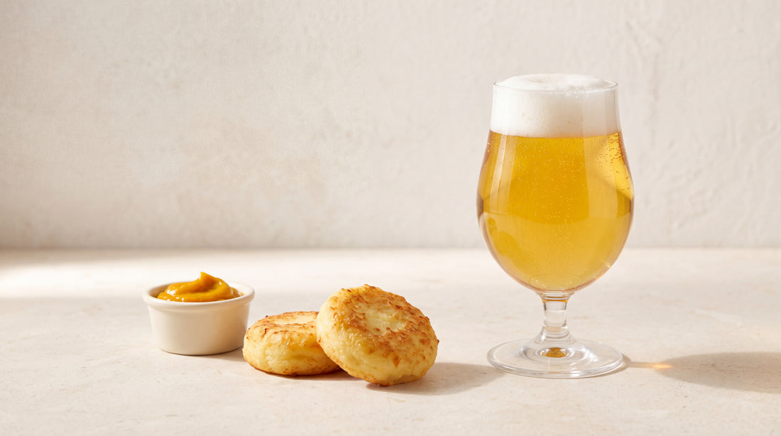 Belgian blonde: tortini di patate con crema di zucca con crema di zucca Minnelea