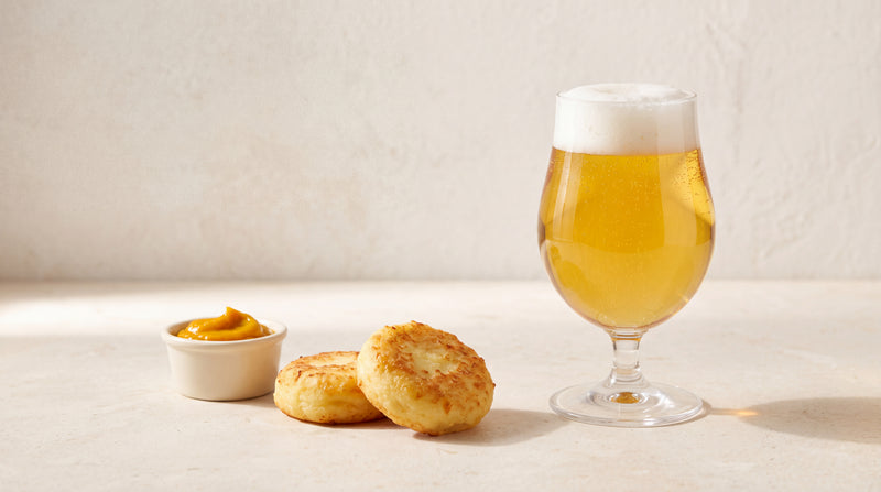 Belgian blonde: tortini di patate con crema di zucca con crema di zucca Minnelea