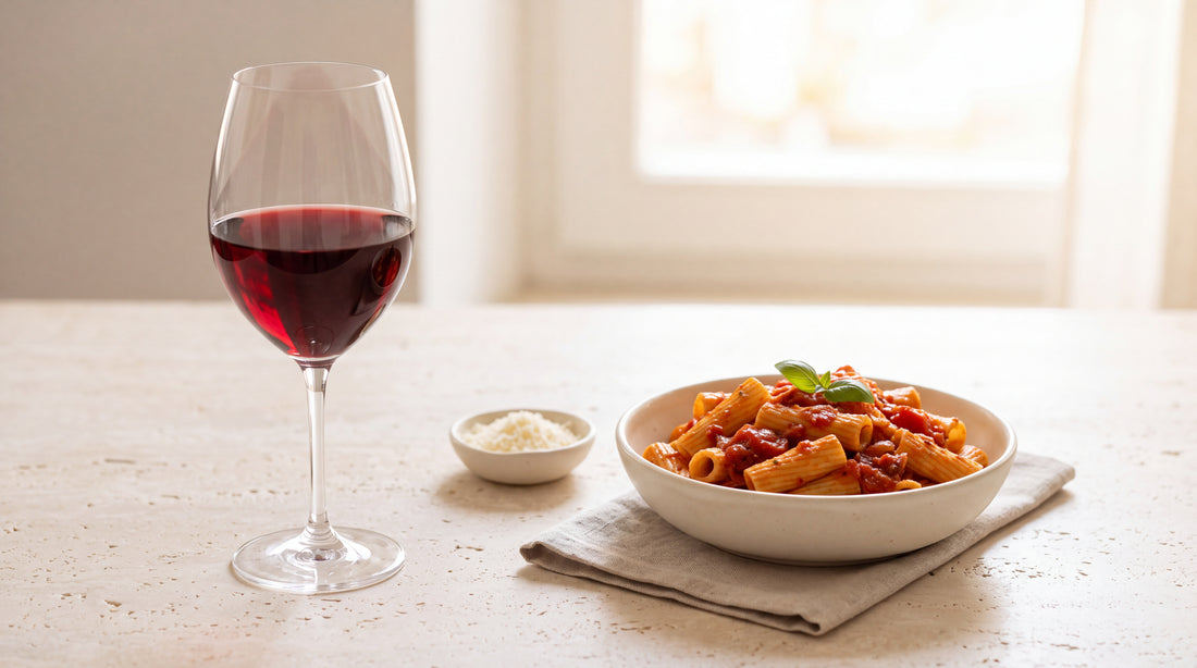 Chianti Classico: pasta al Sugo Cilentano con sugo cilentano Minnelea