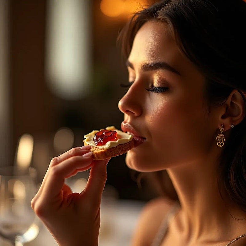 Crostini con confettura e formaggio Minnelea