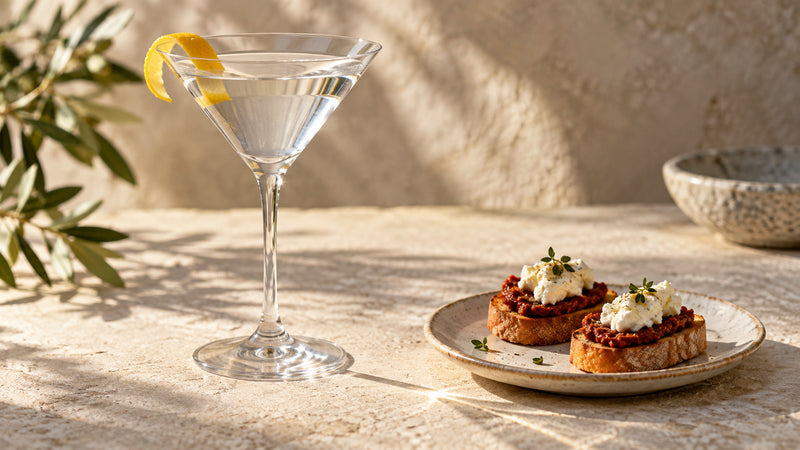 Dry Martini: piccoli crostini con paté di pomodori secchi con paté di pomodori secchi Minnelea