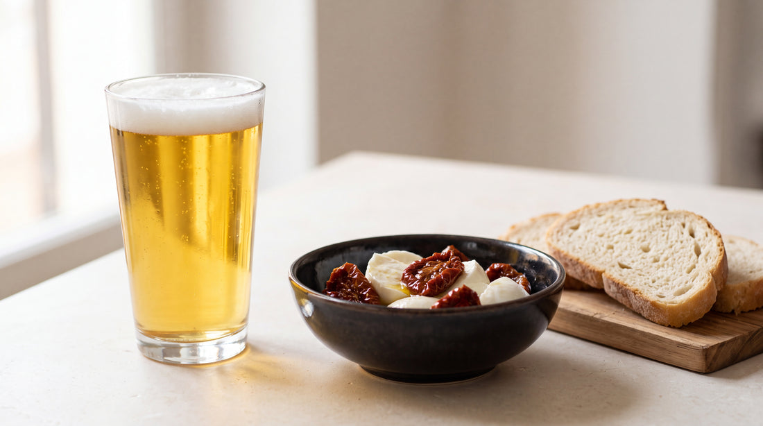 Gose: mozzarella e pomodori sott’olio all’aperitivo con pomodori sott'olio Minnelea