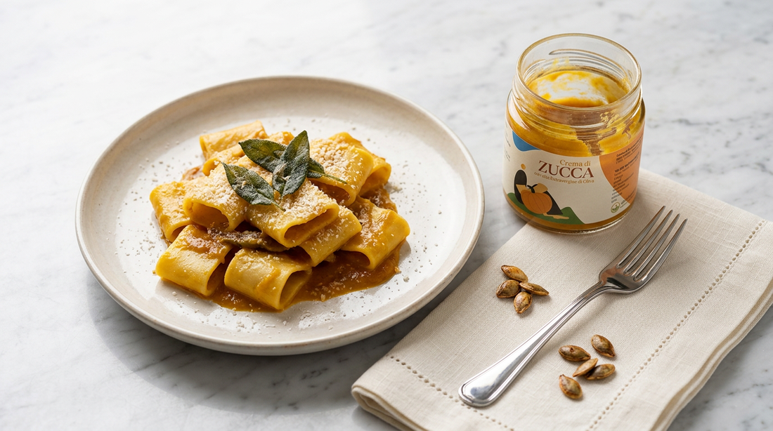 Pasta con crema di zucca, ricetta italiana tradizionale
