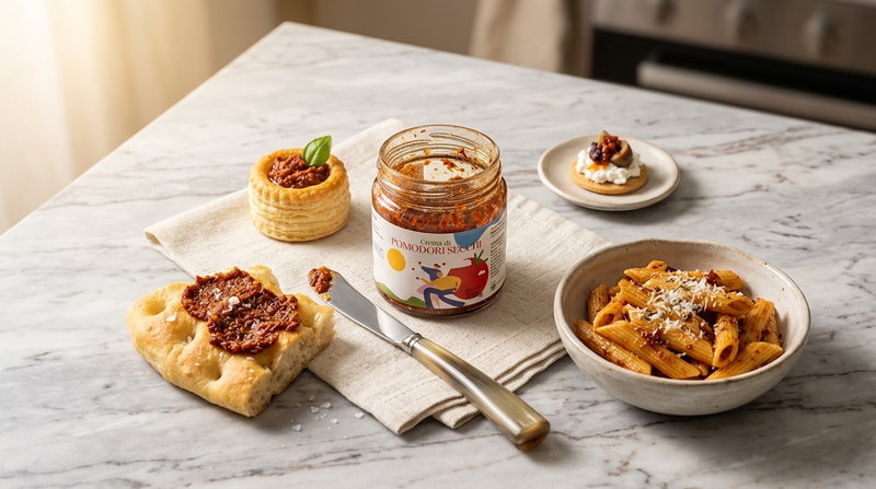Paté di pomodori secchi Minnelea, quattro modi di utilizzo