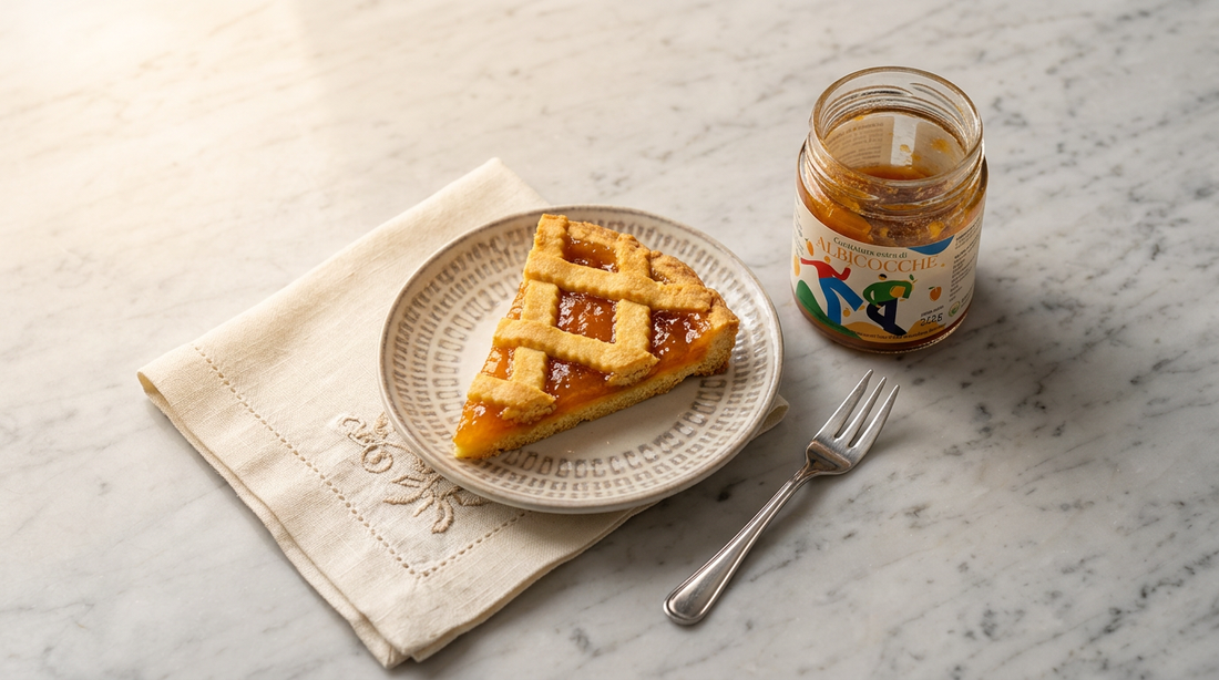 Crostata classica con confettura di albicocche Minnelea