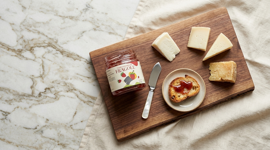 Pecorino stagionature e confetture Minnelea pairing