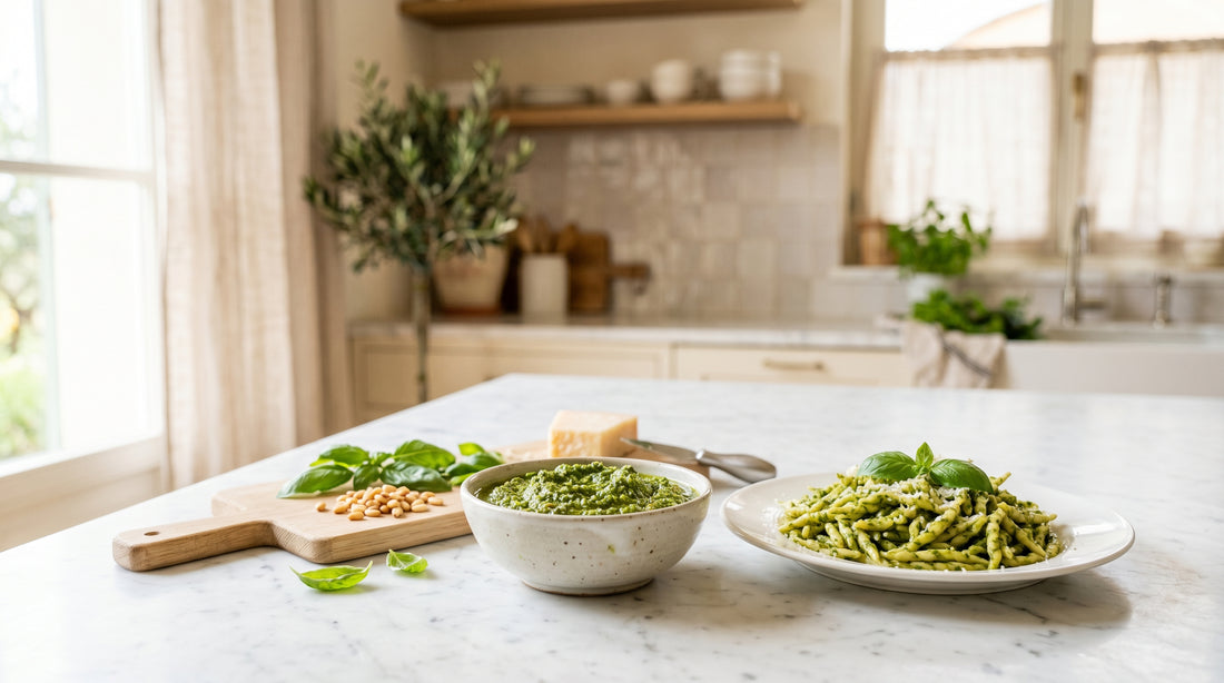 Basilikum-Pesto: das Originalrezept aus Ligurien, Schritt für Schritt