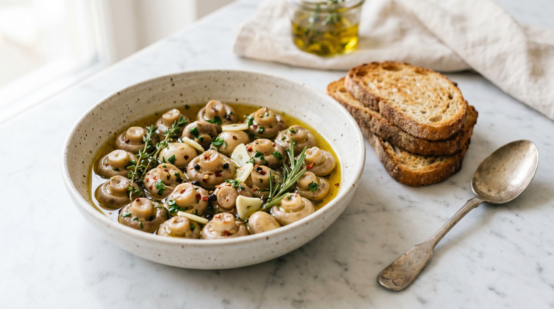 Antipasti-Champignons: eingelegte Pilze nach italienischer Art — Rezept und Verwendung