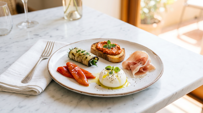 Antipasti-Teller: die perfekte Einzelportion als Vorspeise im Menü