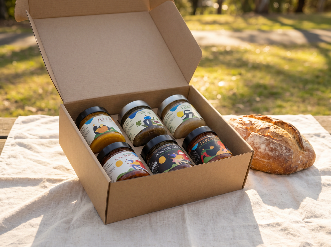 Kit di vasetti artigianali Minnelea per un picnic all'aperto