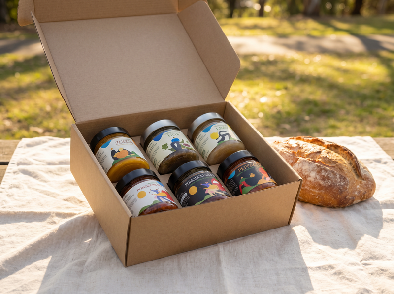 Kit di vasetti artigianali Minnelea per un picnic all'aperto
