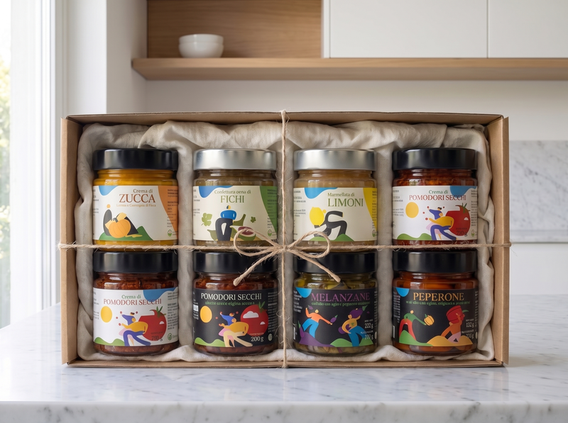 Confezione regalo con vasetti artigianali Minnelea