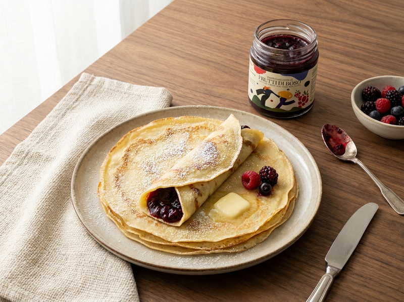 Pfannkuchen mit Marmelade — Grundrezept und Füllungen