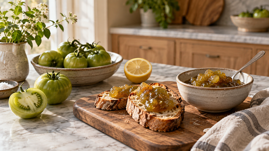 Confiture de tomates vertes avec citron