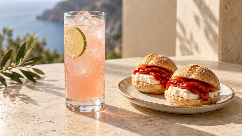Paloma: panini con formaggio fresco e peperoni con peperoni sott'olio Minnelea