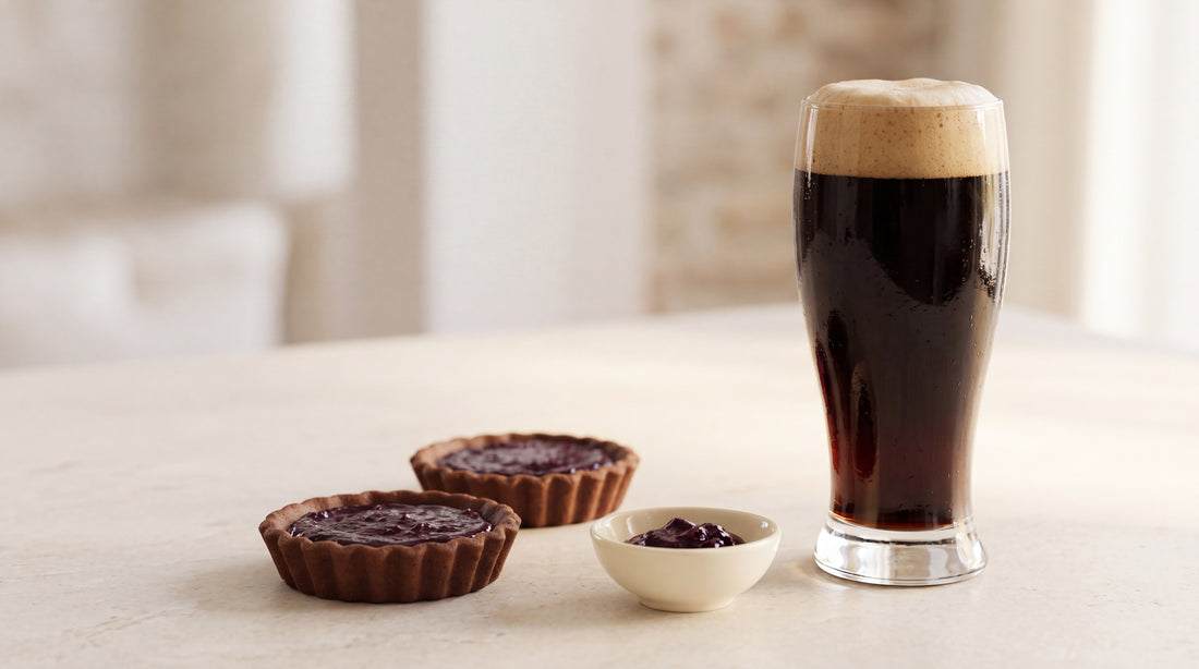Stout e dessert: quando scegliere cacao e frutti di bosco con confettura di frutti di bosco Minnelea