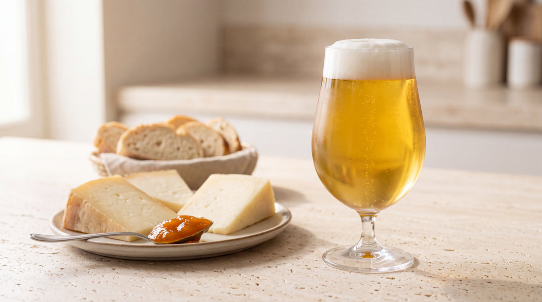 Tripel: formaggio semistagionato e un accento di albicocca con confettura di albicocche Minnelea