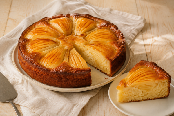 Apfelkuchen: torta di mele con glassa di albicocche