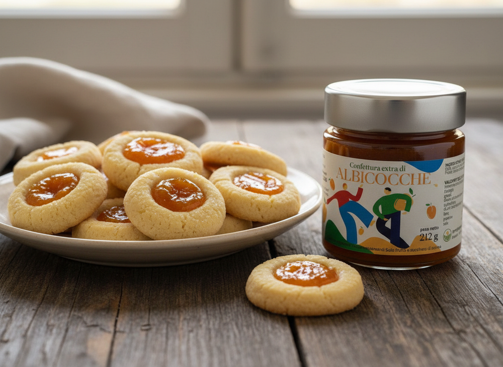 Biscotti con marmellata senza burro