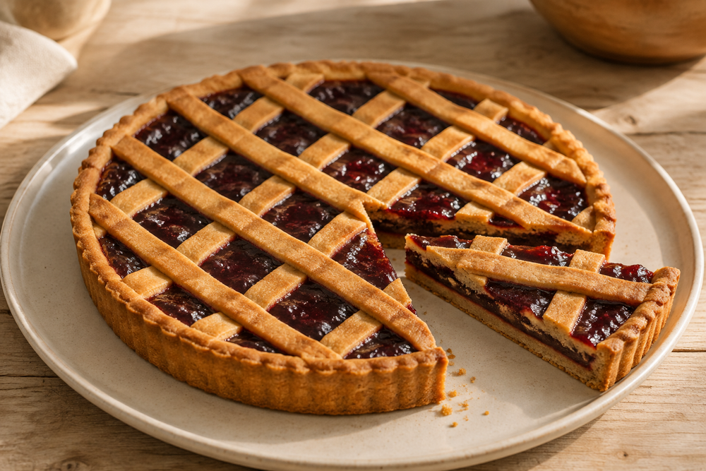 Linzer Torte con confettura ai frutti di bosco