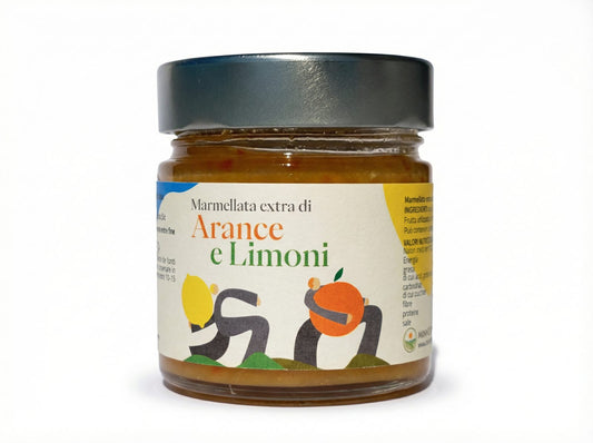 Marmellata extra di arance e limoni artigianale Minnelea in vasetto