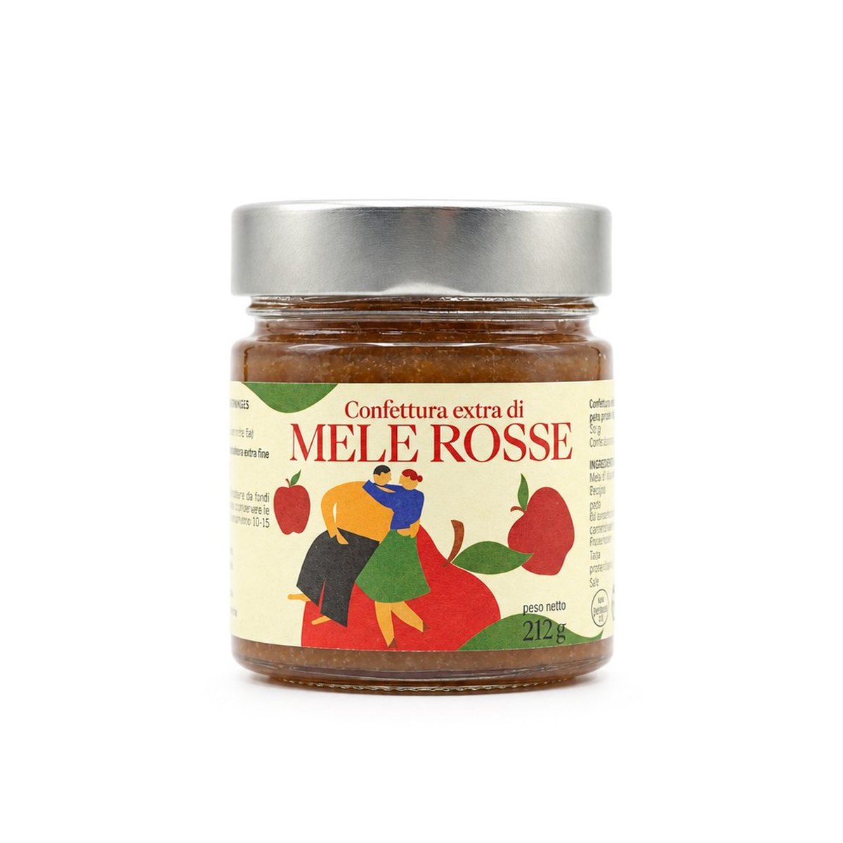 Confettura extra di mele rosse Minnelea, vasetto 212 g