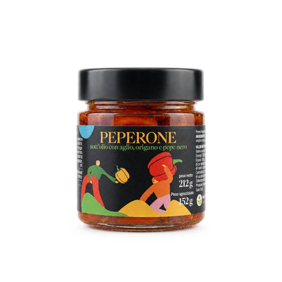 Peperoni sott'olio extravergine di oliva Minnelea, vasetto