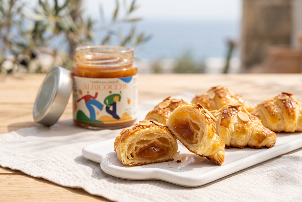 Mini croissant sfogliati all'albicocca